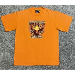 Harley Davidson T Shirt Xl Phoenix Flame Orange Omaha Nebraska Y2K